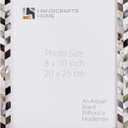 Handicrafts Home 8x10 Picture Frame, Wall & Tabletop Dcor, Handmade Pearlescent Barley Pattern, Vintage & Elegant Mother of Pearl Picture Frames for Living Room, Office & Home Decor  White & Black