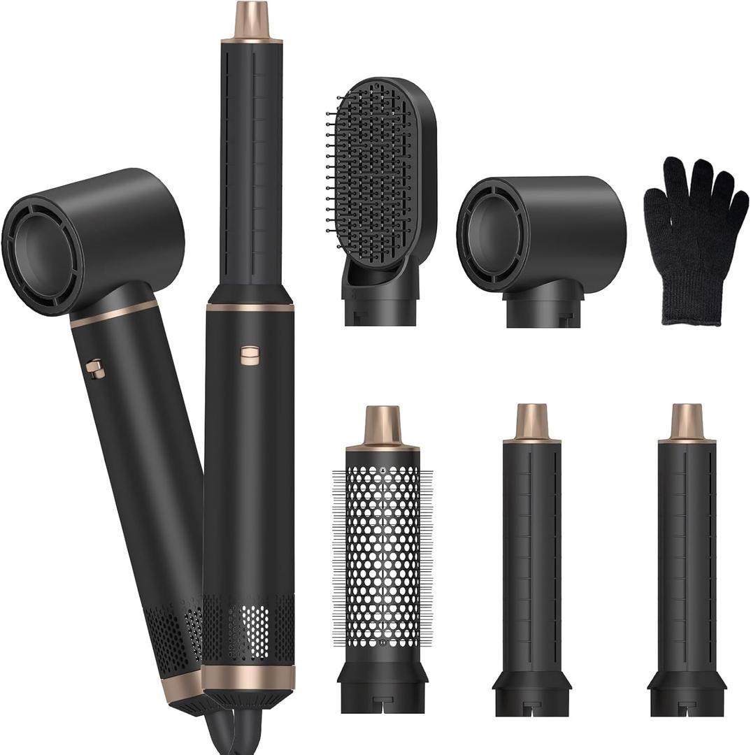Blow Dryer Brush 5 in 1 Negative Ion Curling Brush Iron Hair Styling Tools