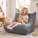 Hobestluk Small Bean Bag Chair Fireside Floor Chair BeanBag Couch Togo Sofa, 26"D x 24"W x 19"H