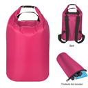 Waterproof Dry Bag Backpack – 27L Roll-Top Floating Dry Sack with Adjustable Straps, Ripstop Polyester, Pink