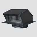Removable Roof Vents 8 Inch, Roof Vent Cap Galvanized Steel Bathroom Roof Exhaust Vent for Ventilation System-with Damper, Black.