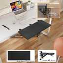 Desk Extender 24 x 12 Inch Foldable Table Extension Folding Wall Table Keyboard Extender for Desk Clamp-on Shelf for Dorm Bunk, Office, Kitchen Bar, RV Countertop, Laundry Room (Black)