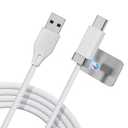 10 x StayCable 3.3FT USB A to USB C Cable with Built-in Magnetic Holder for Nightstand, Desk and Car, 3A Fast Charging Anti-Drop Cord with 2 Adhesive Metal Plates, Braid Type-C Data Cable for iPhone 17 (White)