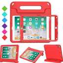 BMOUO Kids Case for iPad 6th 5th Generation (iPad 9.7 Inch, 2018/ 2017) / iPad Air 2 - with Screen Protector, Shockproof Handle Stand Kids Case for iPad 9.7" (iPad 6th 5th Generation), Red