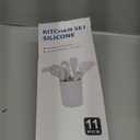 Silicone Cooking Utensils Set 11PCS -BPA-Free&Non-Toxic 446F Heat Resistant,Wooden Handle Kitchen Tools for Nonstick Cookware,Heat Resistant&Scratch-Proof Includes Spatula/Turner/Ladle(Black)