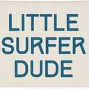 Coastal Summer Beach Surf Decor, Boys Beach Room Decor Aesthetic, Little Surfer Dude Linen Banner Wall Hanging Banner Flag 20x30 Inch