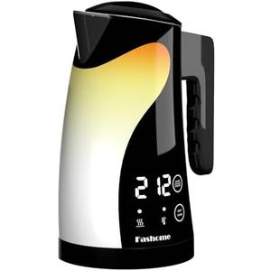 Electric Kettle Temperature Control, 5 Temp Presets, 2H Keep Warm, Double Wall Stainless Steel, 1.25L Cool-Touch Design with Auto Shut-Off, Water Boiler Heater, 360° Rotating Base, (Black)