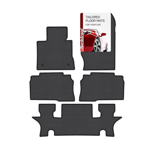 Floor Mats for 2019-2025 Ford Explorer - Tailored Fit for Ford Explorer 6 Seats - Front, 2nd & 3rd Row Set of 5 - Anti-Slip Backing - Heavy Duty TPE Mats - All Weather Car Liner