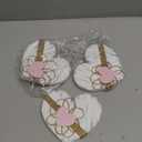 Bucherry 3 Pack Valentines Day Wooden Heart Decor Vintage Valentines Day Gift for Women Rustic Wooden Heart Table Decoration Farmhouse Wood Sign for Home Table Tiered Tray Centerpiece