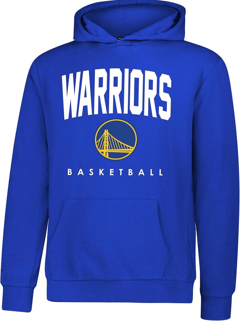 Ultra Game Boys NBA Super Soft Teamster Hoodie Sweatshirt,Golden State Warriors, Team Color, 8