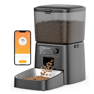 oneisall Automatic Cat Feeder, WiFi Cat Food Dispenser with App Control, Auto Cats Feeder Automatic for Dry Food, Smart Pet Food Dispenser with Portion Control for Small Pets Indoor