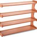 Shoe Rack,Small 4 Tier Shoe Organizer Storage Shelf,Bamboo Narrow Shoe Closet,Small Space Shoe Rack,for Entryway Closet 26.777.4819.3inch, 4 Tier-26.77" Wide