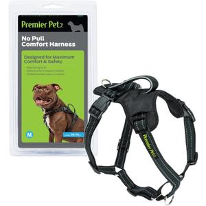Premier Pet No Pull Comfort Harness - Reduces Pulling for Better Walks - Adjustable Fit with 4 Points - Soft Padded Design for Comfort - Reflective Stitching for Safety - Easy to Use Everyday - Medium