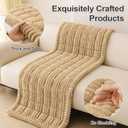 hyha Couch Covers for Dogs Washable, Non Slip Plush Dog Sofa Protectors, Fuzzy Pet Couch Covers for 3 Cushion Sofa Pet Friendly (Camel, 27.6" x 27.6")