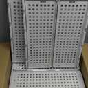 SNSLXH 5 Pack Stackable Closet Storage Basket, Multifunctional & Foldable Closet Organizer for Bathroom Kitchen Laundry Room Wardrobe Storage, Space-Saving Clothes Storage Drawer Organizer, White
