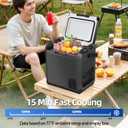 Tecnolove Car Refrigerator Freezer, 22QT Car Fridge Compressor Cooler for Vehicle Use, Dual Power 12V/24V DC & 110-240V AC, -4°F to 50°F for Truck, RV, SUV