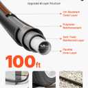 VEVOR Garden Hose, 100 ft 5/8" Heavy Duty 4-Layer Rubber Water Hose, 150PSI Working & 600PSI Burst, Flexible & Non-kink Outdoor Waterhose with 3/4" Fitting, Lightweight Hoses for Gardening Cleaning
