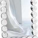 5x7 Clear Bubble Crystal Picture Frame,with 24 Clear Balls,Crystal Standing Photo Frame,Exquisite Desk Craft,Vertical Display,for Office and Home