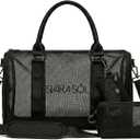 Black XL Mesh Duffle Bag with Coin Purse Toiletry Bag, Everyday Gym Travel
Mesh duffel with adjustable shoulder strap, top handles, attached coin purse, and toiletries bag, ideal for gym, travel use