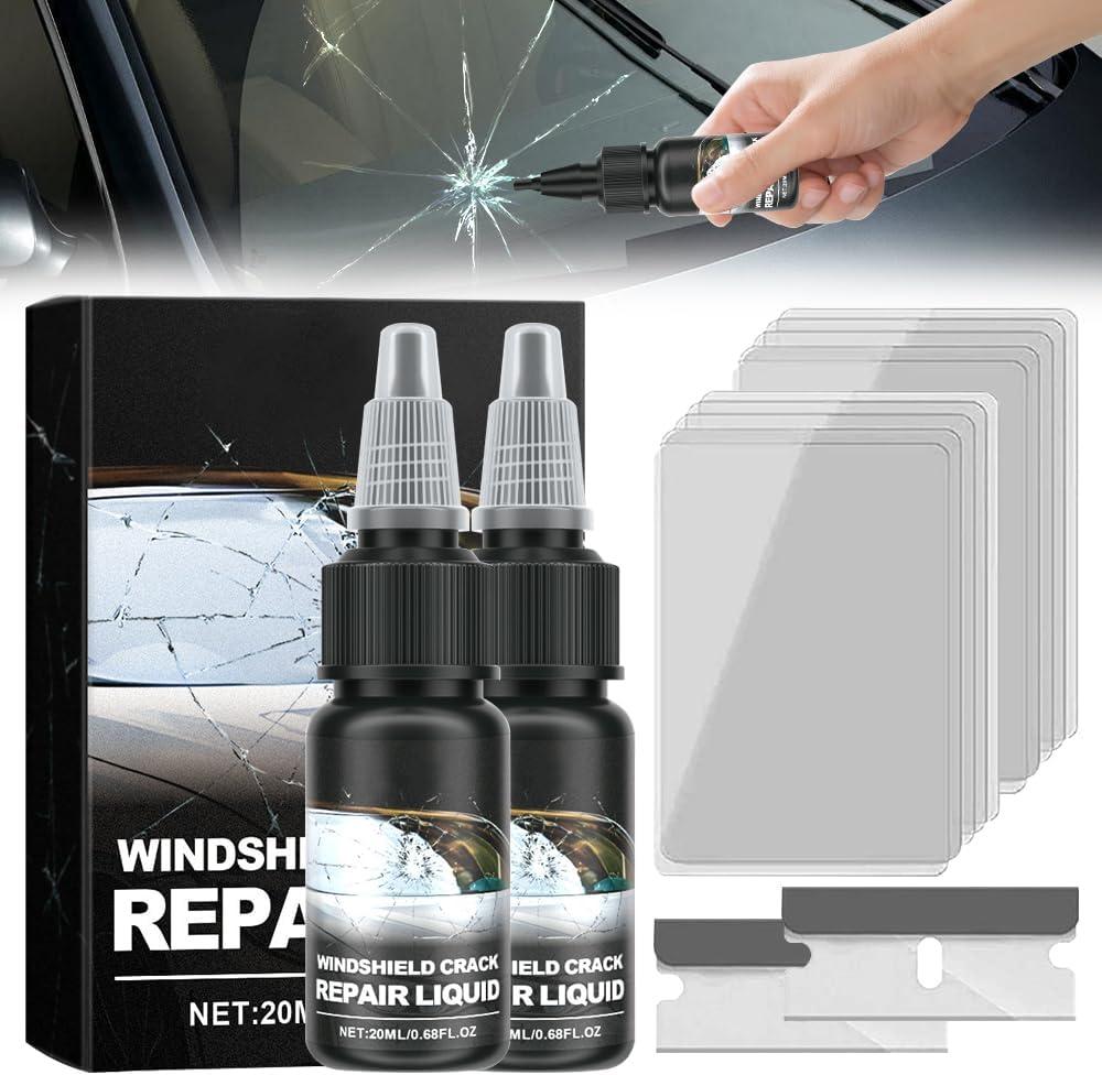 2026 Upgraded Windshield Crack Repair Kit, Glass Crack Repair Kit, Cracks Gone Car Windshield Crack Repair Fluid Quick Fix Windshield & Glass Repair Tools for Windshields, Mirrors, All Crack Types (2)