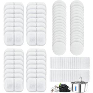 32 Pack Dog Water Fountain Filters, Stainless Steel Pet Water Filter Replacement for 7L/230oz/1.8G Dog Dispenser, Triple Action Pet Fountain Filters, Suitable for Dogs, Large Cats and Multi-Pet Home