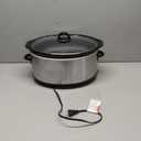 Crock-Pot 7 Quart Oval Manual Slow Cooker, Stainless Steel (SCV700-S-BR), Versatile Cookware for Large Families or Entertaining