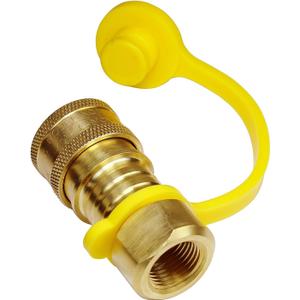 DOZYANT Propane Natural Gas Quick Connect Brass Fitting 3/8 inch Female Pipe Thread x 3/8 Inch Male Flare Quick Connect Disconnect for Natural Gas Quick Connect Hose Kit 1/2PSI