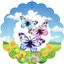Butterfly Wind Spinners, Outdoor Garden Decor, Wind Chimes for Outside, Wind Spinner Outdoor Colorful Butterfly Hanging Decor, Ornaments Kinetic Yard Art, Unique Gifts for Women
