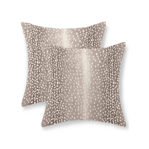 Antelope Print Pillow Covers 18x18 Inches Pack of 2,Brown Animal Skin Print Throw Pillow Covers Boho Modern Abstract Decorative Pillowcase Farmhouse Cushion Cover for Home Sofa Outdoor Decor