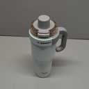 TKK 40 oz Tumblers with Handle and Straw, Ceramic Coating Insulated Bottle 100% Leakproof Travel Mug for Water, Iced Tea or Coffee, Smoothie, Cup Holder Friendly Base, BlueWhite