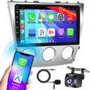 4GB RAM+64GB ROM Car Radio for Toyota Camry (2006-2011 with Manual A/C),10 Inch Camry Stereo Support Wireless Carplay&Android Auto, Bluetooth&Voice Control,FM Radio