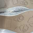 Girls Dress Shoes Mary Jane Shoes for Girls Sparkle Low Heel Hook and Loop Flats for School Wedding Party White US 2
