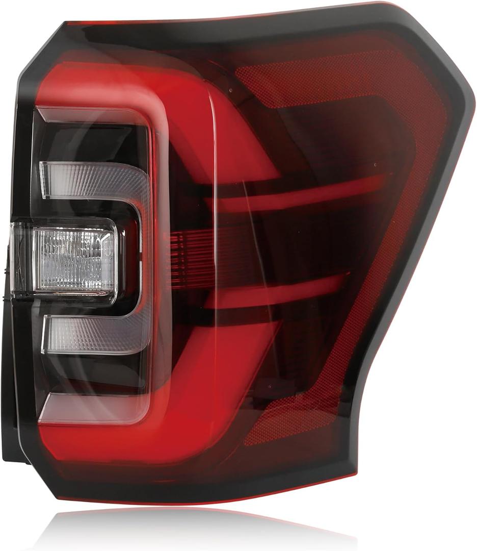 Black LED Tail Lights Compatible with 2022-2024 Ford Expedition | Smoked Taillight Rear Brake Lamp Signal Assembly with Bulbs and Harnesses Right Passenger Side NL1Z13404C NL1Z13404E