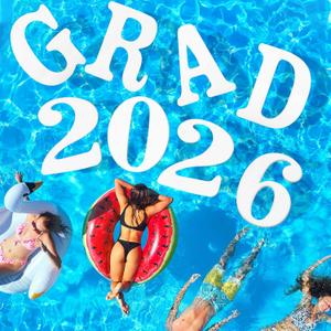 Arrowbash Large Grad Prom 2026 Floating Letters 20 x 15 Inch Pool EVA Foam Letters 2026 Graduation Pool Party Decorations Congrats Party Decor