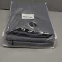 Yakamok Gray Full Shading Curtain Panels for Windows, 2 Thick Layers Thermal Insulated Drapes with Black Liner for Living Room(52Wx72L, Grey, 2 Panels)