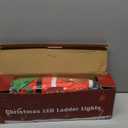 Toodour Christmas Decorations Lights, 10ft Smart RGB Christmas Decorative Lights with Santa Claus, Bluetooth & App Controlled Ladder Light - Music Sync Color Changing Xmas Light for Indoor Outdoor