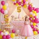 LovesTown 110 PCS Hot Pink Balloons, 12 Inch Bright Hot Pink Latex Balloons for Birthday Bridal Shower Wedding Gender Reveal Bachelorette Party Decorations
