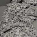 RONGTAI Womens Robes Plush Fleece Hooded Bathrobe Thick Nightgown with Pockets Fluffy Sleepwear (XX-Large, Leopard)