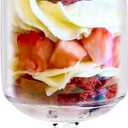 Glass Dessert Bowls Mini Pudding Cups Small Ice Cream Bowls Footed Glass Dessert Cups Perfect for Cocktail, Fruit, Salad,Nuts,Dessert, Snack and Christmas Holiday Party (type 2) 48 Pc