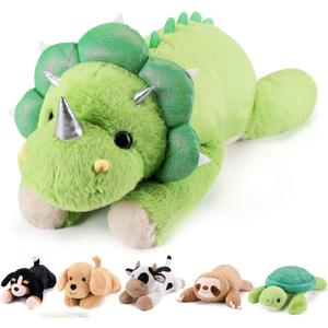 Triceratops Weighted Stuffed Animals - 22 Inch 4.5 Pounds Weighted Plushies Dinosaur Stuffed Animals - Big Dino Plush Pillow - Cute Plush Toy Gifts for Kids & Adults (22" 4.5 lbs)