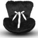 Mini Doll Car Seat for 17cm Dolls, Clip-On Air Vent Safety Seat with Soft Plush Cushion and ABS Base, Cute Car Decoration & Display Stand for Collectors and Toy Fans, Black