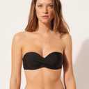 CALZEDONIA Woman's Lightly Padded Bandeau Swimsuit Top Indonesia (Black)