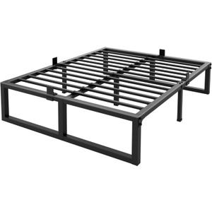 16 inch Full Size Bed Frame,3500 lbs Heavy Duty Metal Platform,Steel Slats Support/No Box Spring Needed/Noise Free/Non-Slip/Easy Assembly