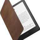 Amazon Kindle Paperwhite and Kindle Colorsoft Case, Lightweight and Foldable Protective Cover - Premium Leather (Walnut)