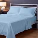 Sleepy Town Full Size Bed Sheets - 4 Piece - Full Sheet Set - Extra Soft, Comfy & Cooling - Easy Care - Shrinkage, Wrinkle & Fade Resistant - Brushed Microfiber - Deep Pocket Bed Sheets (Sky Blue)