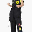 Costume Karate Dress Up Uniform With Headband Belt Pretend Play Halloween Party Cosplay Outfit for Kids