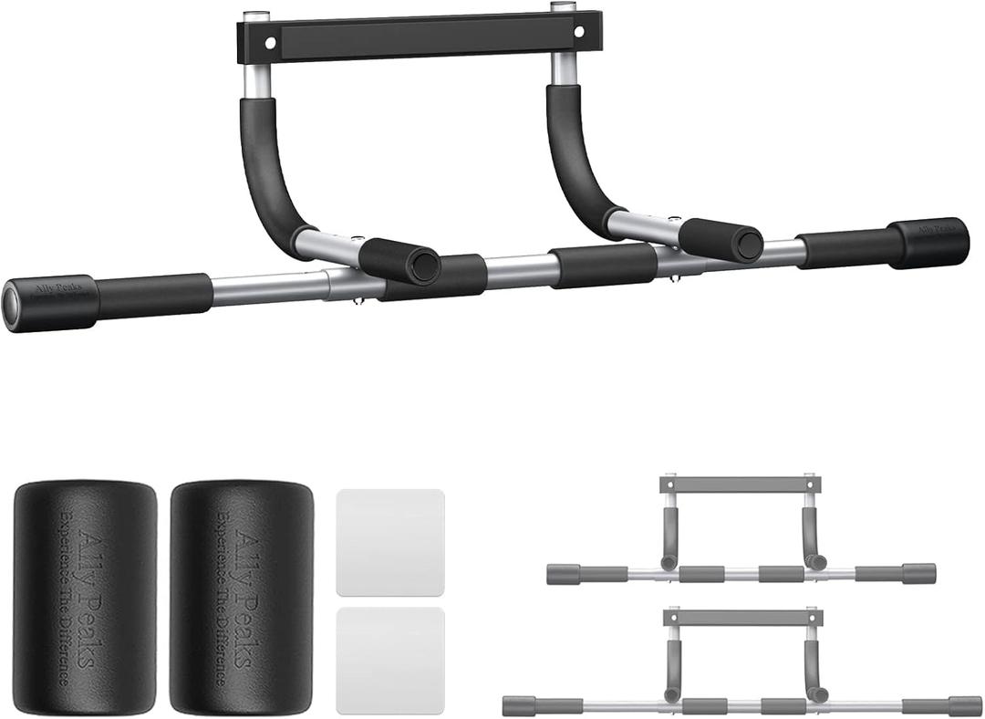 Ally Peaks Pull Up Bar for Doorway, Multiple Levels Width Adjustable Pull Up Bar Accurately Match Wide and Narrow doorframe, Indoor Chin-Up Bar Workout Bar,USA Original Patent