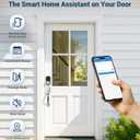 Veise VE06-H Smart Front Door Lock Set, App Control, Keyless Entry Deadbolt with Lever Handle, Electronic Digital Touchscreen Keypad, Auto Lock, Easy Install, Satin Nickel