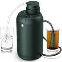 Camping Water Filter  Water Filtration System Survival with 0.01 Micron, 6-Stage Portable Water Filter, Electric Emergency Water Purifier with SOS Light for Hiking, Travel, Backpacking  Green