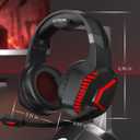 Wireless Gaming Headsets for PS5, PS4, Mac, Switch, PC, Computer - 2.4GHz & Bluetooth 5.2 Gamer Gaming Headphones Wireless, ENC Noise-Canceling Mic, 50MM Drivers, Red